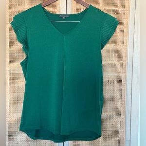 Adrianna Papell Green Sleeveless Top, XL, NWOT, FREE Jewelry Gift Included!